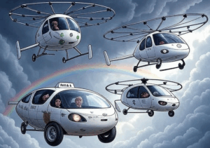 Flying Taxis Dreams, Drama, and the German Rollercoaster